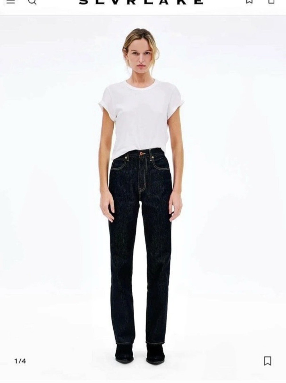 Slvrdake London High Rise Straight Leg Black Jeans sz 24